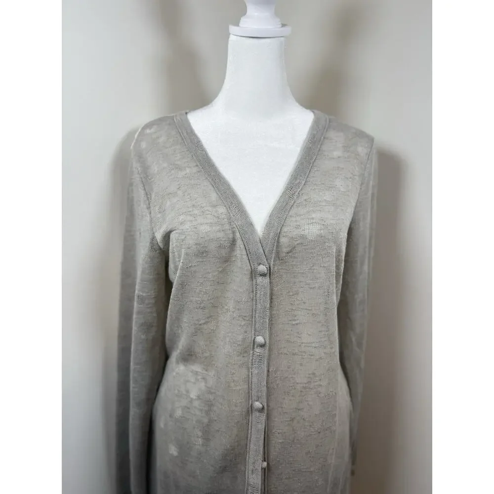 A’reve Mixed Media Long Line Cardigan Size Large Boho Lagenlook Cottagecore
